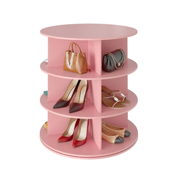 3 Tier Rotating Shoe Rack Tower, Spinning Shoe Display Lazy Susan ...