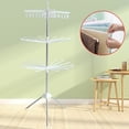 thumbnail image 1 of 3-Tier Rotation Clothes Drying Rack Foldable Laundry Hanger Tripod Stand Rack, 1 of 10