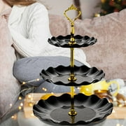 3 Tier Round Porcelain Tiered Cupcake Stand, Tiered Serving Stand, Dessert Stand, Serving Tray Platter for Tea Party, Wedding and Birthday 13.8inch B Clearance!