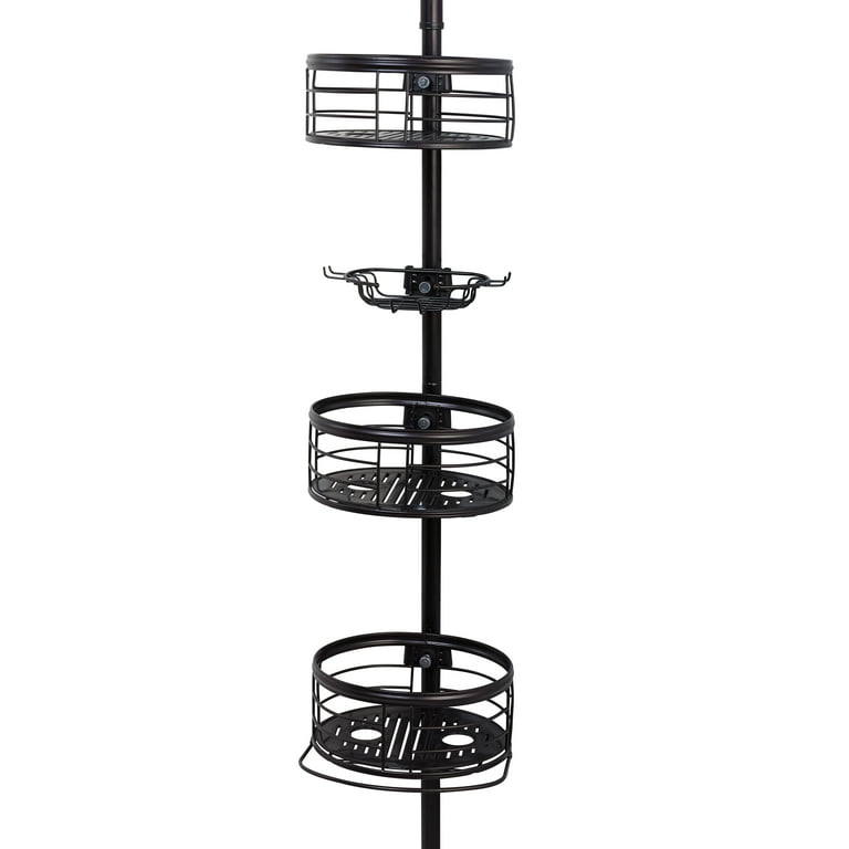 3-Tier Rust-Resistant Tension Pole Shower Caddy with Removable