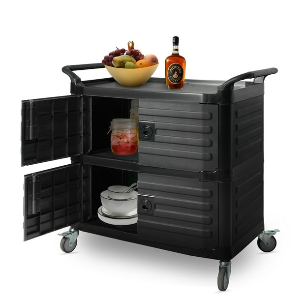 3-Tier Home 2024 Kitchen Storage Utility cart with handle-Black