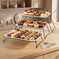 thumbnail image 1 of 3 Tier Serving Tray Set, Cupcake, Fruit, Cookie, and Dessert Display Stand — White Melamine Tiered Platters for Parties, Buffets & Events, 1 of 4