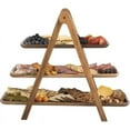 thumbnail image 1 of 2X 3 Tier Serving Tray Wood Tiered Decor Cake Stand Farmhouse Dishes and Platters Trays, 1 of 6
