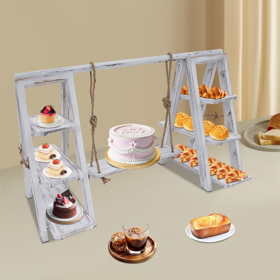 3 Tier Serving Tray Wooden Cupcake Stand Rustic Dessert Table Display Stand for Parties, Birthdays, Weddings, Anniversaries