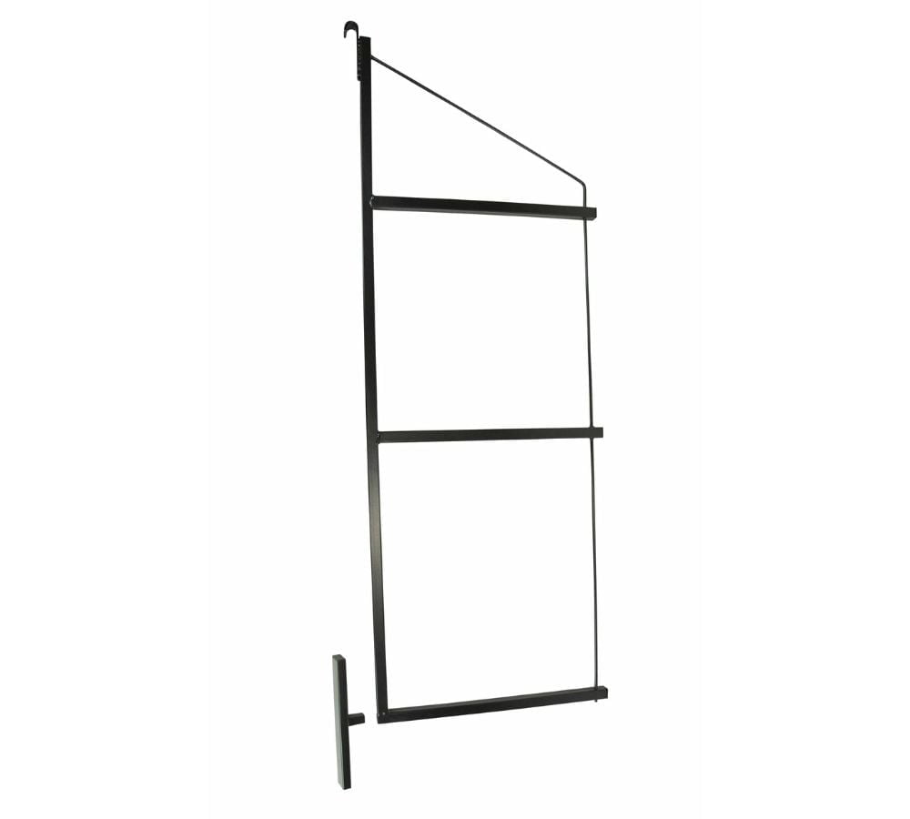 3 Tier Shipping Container Shelving Bracket with 18"(D) x 60"(H) - Black Powder Coated Steel Shelf Brackets for Heavy Duty Trailer Containers - Easy to Assemble & Remove