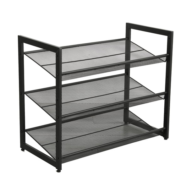 3-Tier Shoe Rack - Adjustable Freestanding Entryway Storage