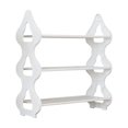 thumbnail image 1 of 3-Tier Shoe Rack Organizer - 48x42cm Slim Shoe Shelf for Entryway, Bedroom, Closet, Plastic Storage Rack for Men, Women, Kids Shoes (Black/White/Pink), 1 of 7