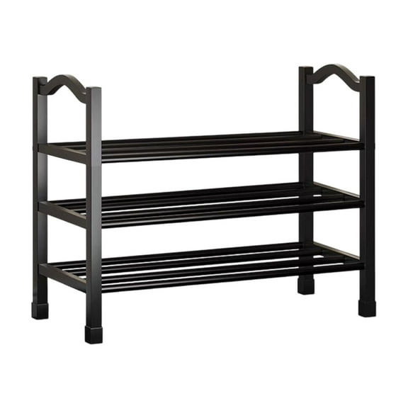 3-Tier Shoe Rack Storage Cabinet, Space Saving Organizer for Entryway Bedroom Closets, Multi-Layer Ventilated Shoe Shelf, Easy to Assembly, 17.72x15.75x7.87in
