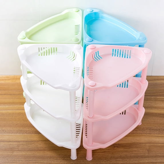 3 Tier Shower Caddy Organizer Shelf Corner, Detachable Plastic Storage Rack, Countertop Shelf, Multifunctional Cosmetic Storage Holder Organizer for Bathroom Kitchen