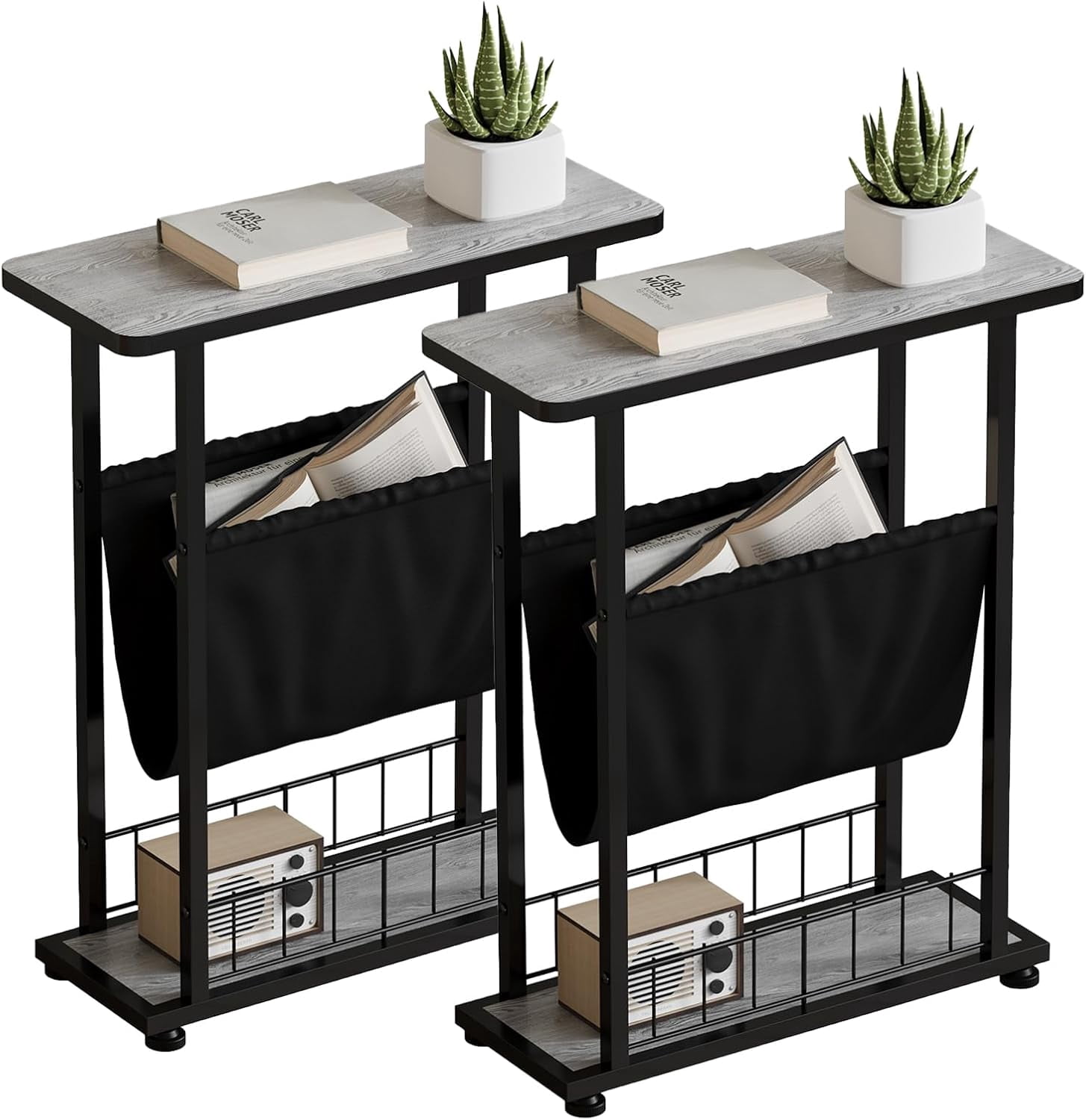 Curated visual reference: Fresh Look at 3 Tier Side Table Set Of 2 With Magazine Holder