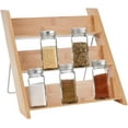 thumbnail image 1 of 3 Tier Spice Organizer Bamboo Display Riser Wooden Spice Tiered Minifigures Rack Home Decoration Display Stand, 1 of 5