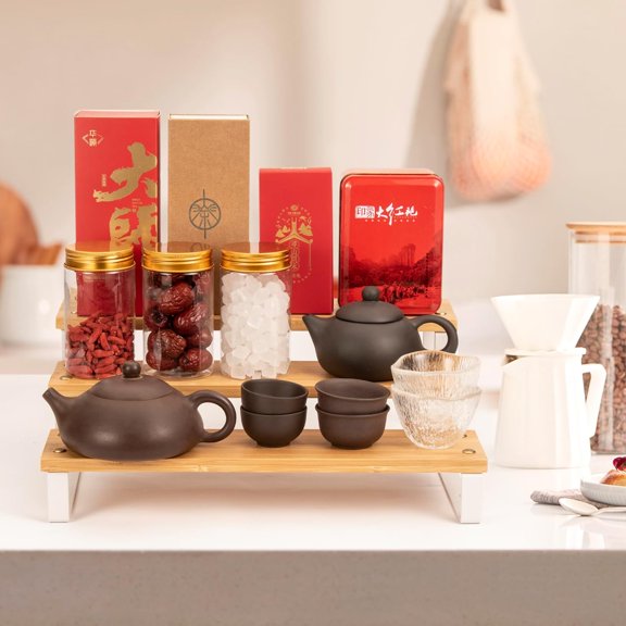 3 Tier Spice Rack Organizer, Countertop Step Shelf Spice Storage Holder for Kitchen Cabinet Cupboard Pantry, Metal, Black$$Home Decor, Kitchen, & Other