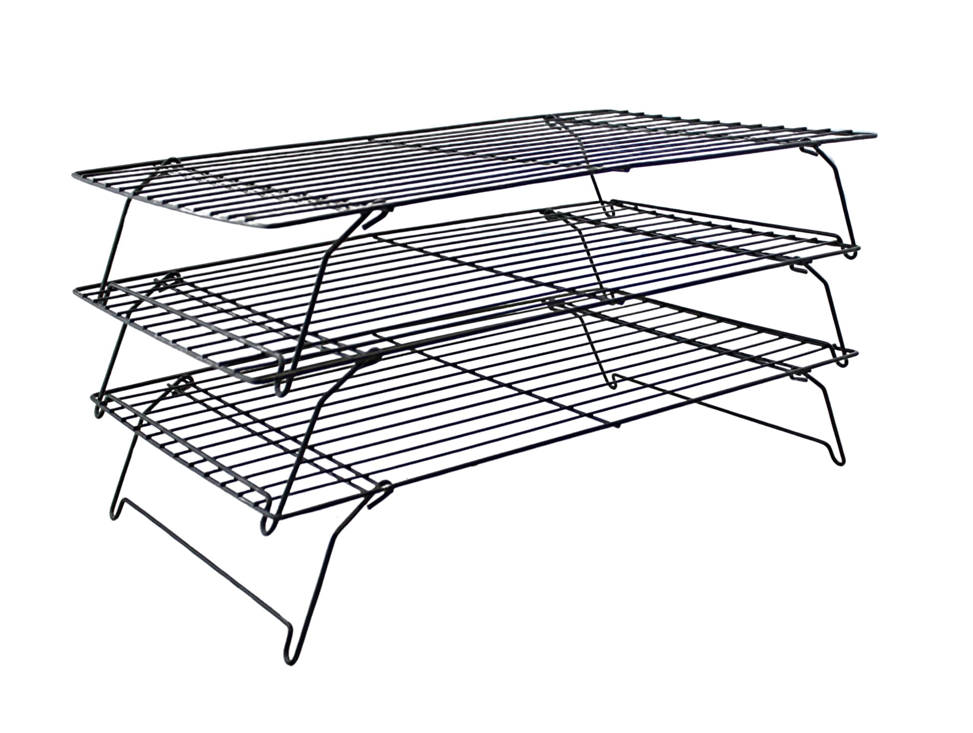 Braaing Racks 3 Tier Stackable Cooling Rack for Baking – Carbon Steel Wire Cookie ...