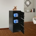 thumbnail image 1 of 3 Tier Stackable Metal Locker Storage Cabinets Organizer Storage Locker with Door Anti-Failing Device,for Office Home, 1 of 12
