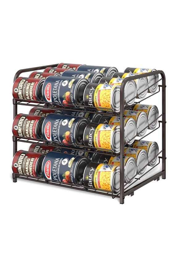 3-Tier Stackable Rack Organizer, Metal Bronze, 16.73" x 12.2" 14.76"