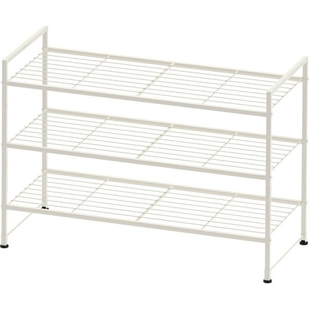 3-Tier Stackable Shoes  Storage Shelf, White