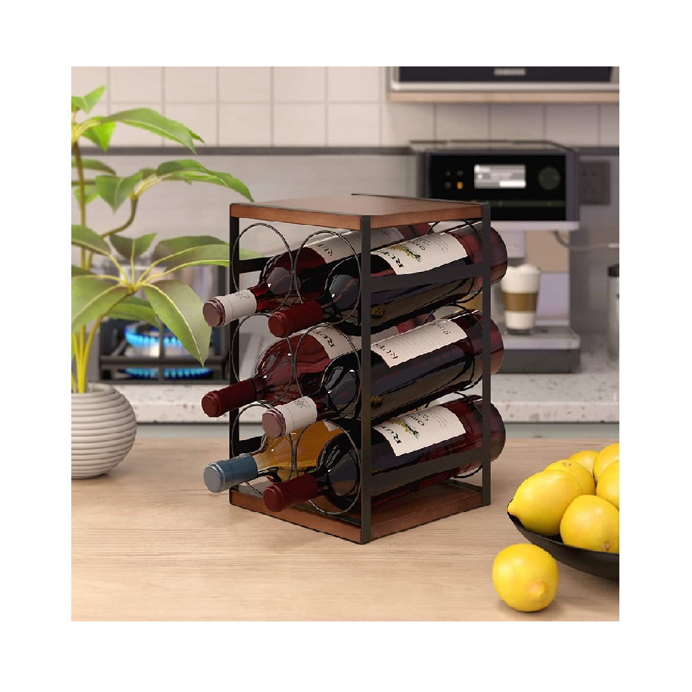 3 Tier Stackable Wine Rack Bottle Holder Organizer Wine Storage Shelf