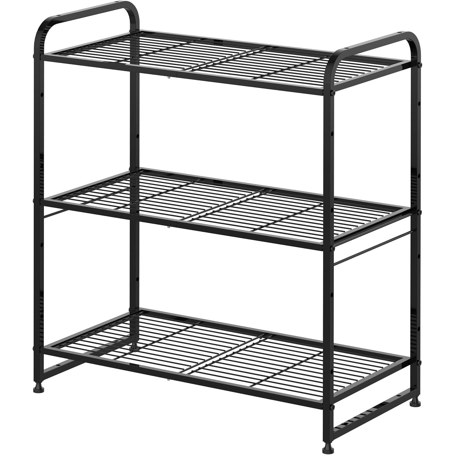 3-Tier Stackable Wire Shelving Unit Storage Rack, Expandable ...