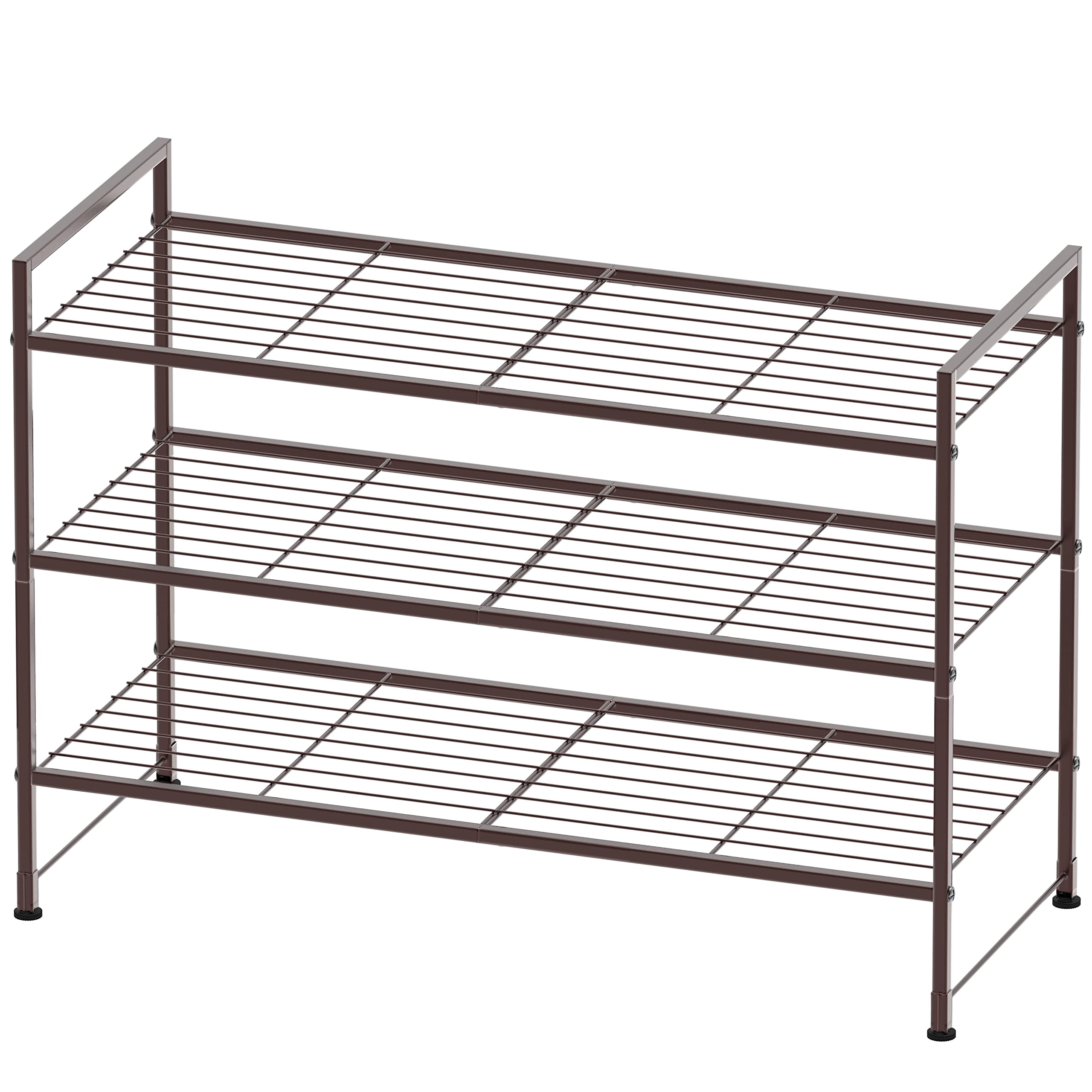 3-Tier Stackable Wired Grid Shoe Rack - Walmart.com