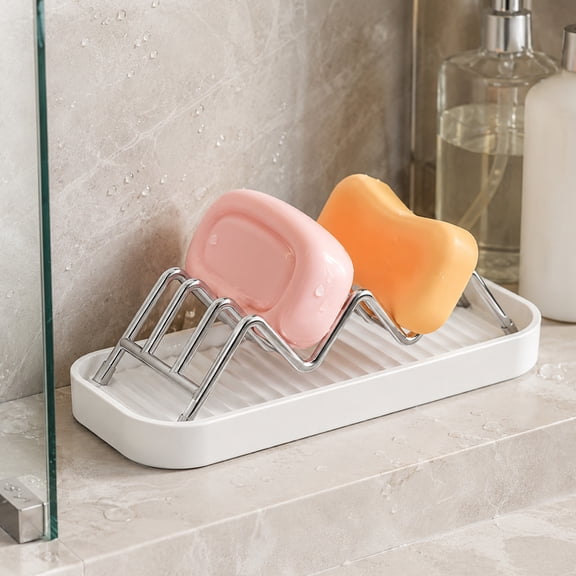 3-Tier Stainless Steel Soap Holder, 3-Slot Soap Saver Rack for Shower & Bathroom, Keep Soap Dry & Clean