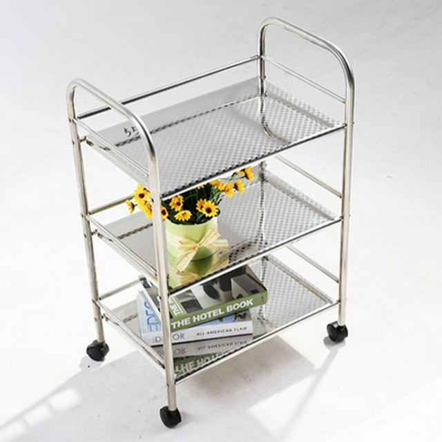 3 Tier Stainless Steel Utility Cart MultiPurpose Cart Kitchen Island