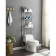 3Tier Standing Bath Storage Shelf Metal Bathroom Organizer with Slat