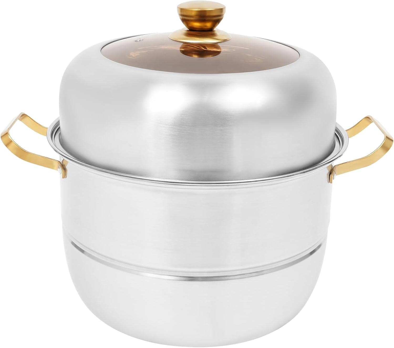 3-Tier Steamer Pot for Cooking, Stainless Steel Steamer Pot with Lid ...