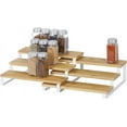 thumbnail image 1 of Oumilen 3-Tier Step Expandable Spice Rack Shelf Organizer, White, 1 of 7