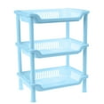 thumbnail image 1 of 3 Tier Storage Rack - Rectangular Shelf, Bathroom Kitchen Organizer, Floor Standing Multifunctional Storage for Living Room, Bedroom, Office, 11.02x7.09x16.54in, 1 of 6