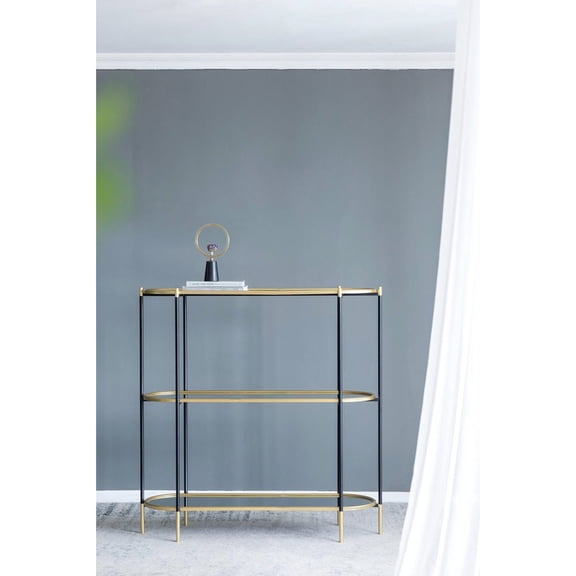 3-Tier Table with Black Frame / Bathroom Organization / Store Toiletries