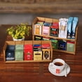 thumbnail image 1 of 3 Tier Bamboo Tea Bag Organizer Storage Box with Acrylic, Wall Mount Tea Chest for Kitchen Pantry, 1 of 6