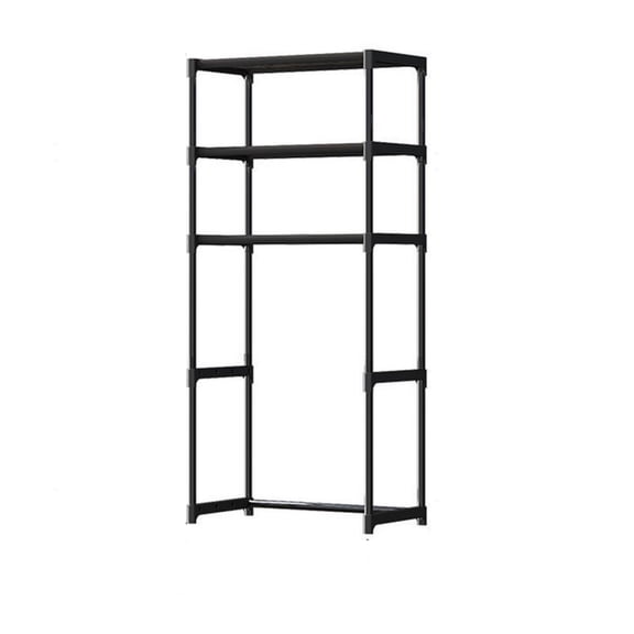 3-Tier Over Toilet Storage Rack – Freestanding Metal Bathroom Shelf Organizer – Space-Saving Cabinet – Fits Most Toilets, Easy Assembly – Modern Design – Black
