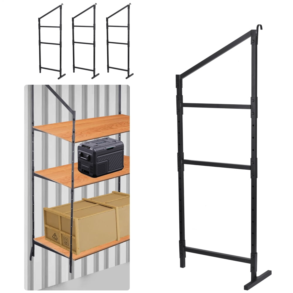 3-Tier Trailer Container Shelving Brackets, 4-Piece Steel Racks, High ...