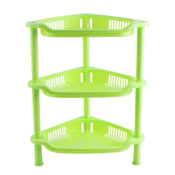 3-Tier Triangular Corner Organizer Shelf, Bathroom & Kitchen Counter Storage Caddy, Space-Saving Corner Shelf for Shower, Vanity, Cabinet, Office