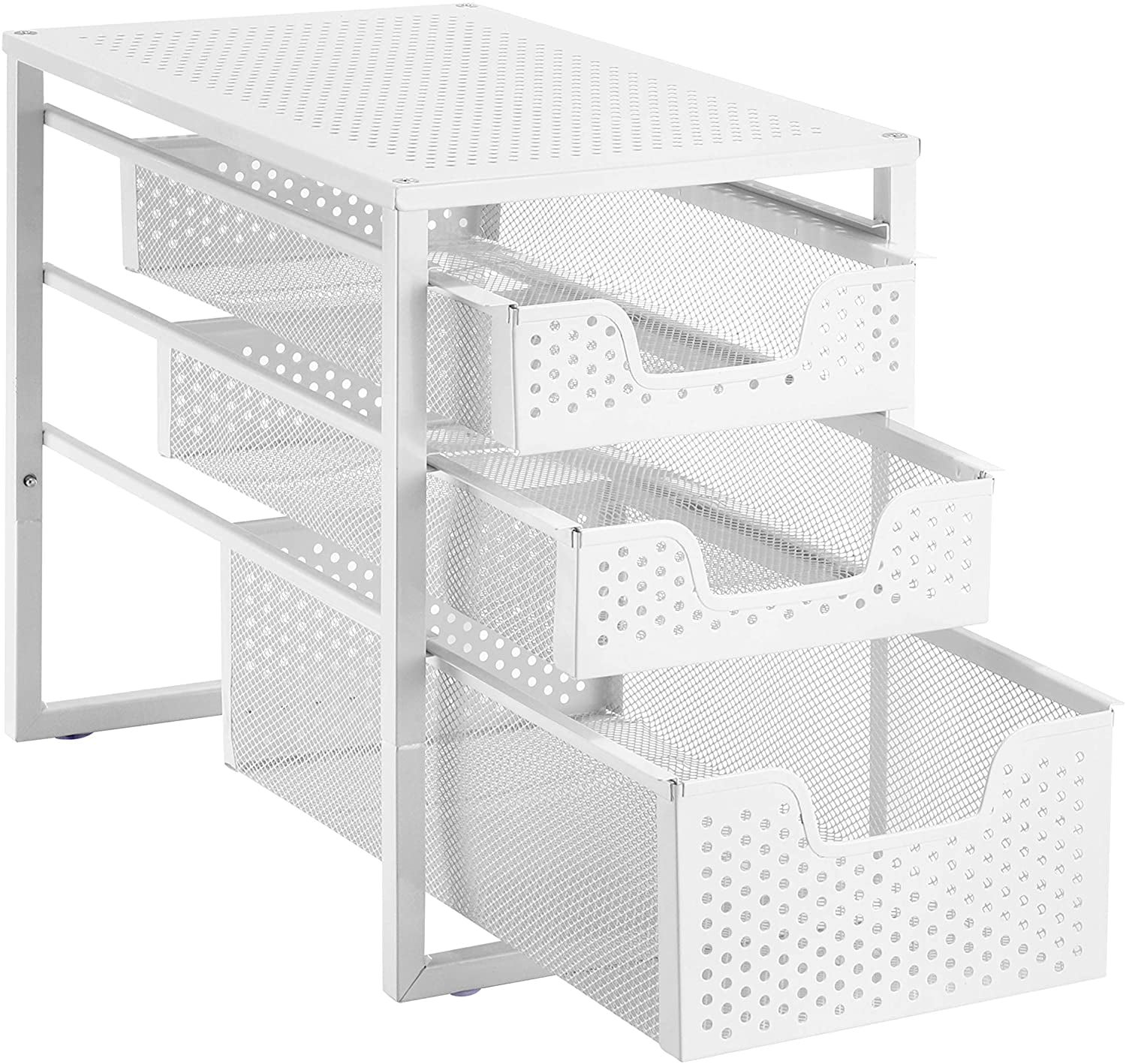 3-Tier Under Sink Cabinet Organizer with Sliding Storage Drawer ...