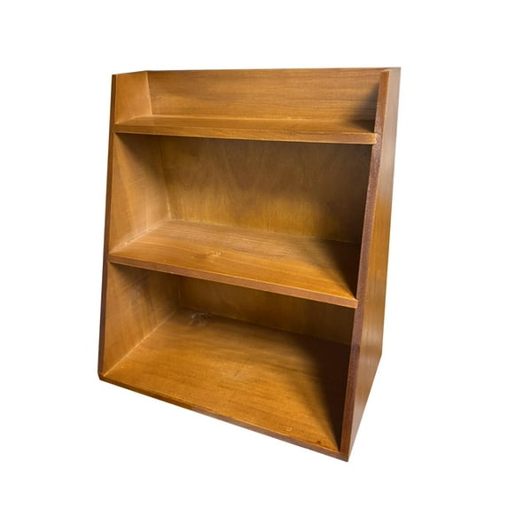 3 Tier Vintage Display Shelf Desk Organizer Display Stand Retro Tabletop Dresser Rack Wooden Home Office Desktop Storage Rack Small