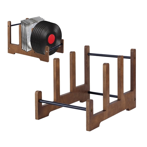 3 Tier Vinyl Record Display Stand Wood Vinyl Record Holder Sienna 50Lp Record Storage Rack Desktop Vinyls Record Display Shelf Organizer DIY