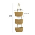 thumbnail image 1 of 3-Tier Wall Hanging Storage Basket | Hand Woven Cotton Rope Organizer | Multi-Purpose Shelf for Home Office Organization, 1 of 2