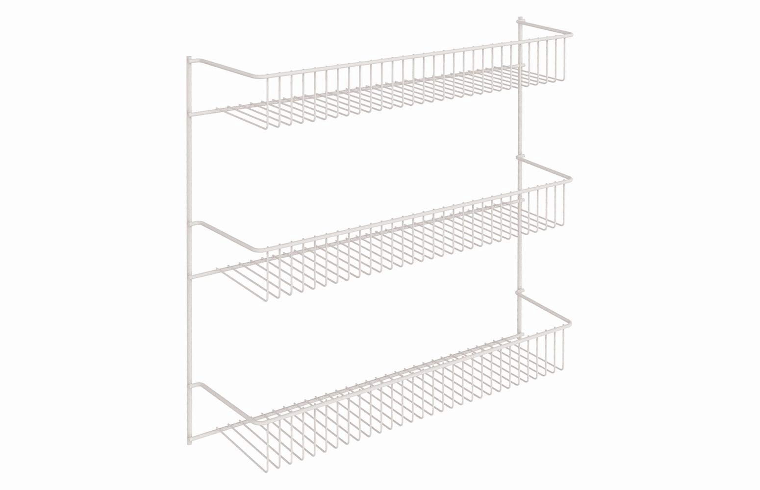 3-Tier Wall Mounted Metal Hanging Spice Rack, Multi-use Storage Shelf ...