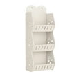 thumbnail image 1 of 3-Tier Wall-Mounted Storage Rack - Rustproof Organizer for Bathroom, Shower, Kitchen, and Laundry Room - Maximize Vertical Space ( White/L ), 1 of 6