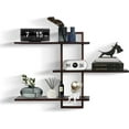 thumbnail image 1 of 3 Tier Wall Shelves,Decorative Floating Shelf for Wall,Plants Photo Shelf Storage Display Shelving Wood for Living Room Bedroom Kitchen Home Office Decor,Modern,Large,22 Inch(Walnut, 1 of 10