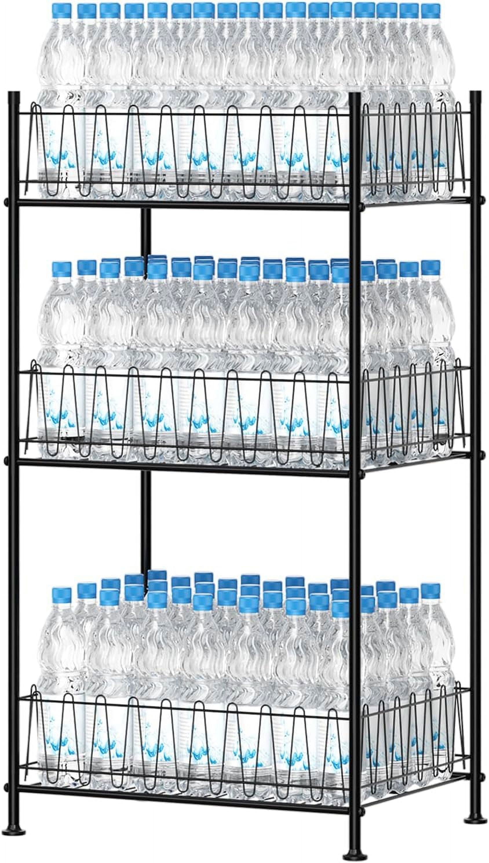 3 Tier Water Bottle Organizer Free Standing Water Bottle Storage Rack ...