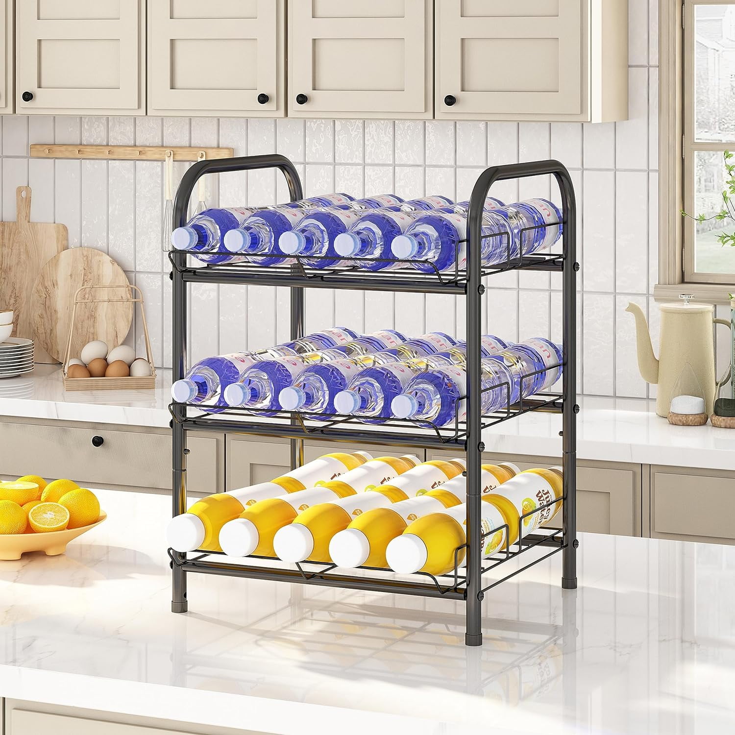 Cup Organizer LVLDAWA Stainless Steel Water Bottle Organizer, Wall