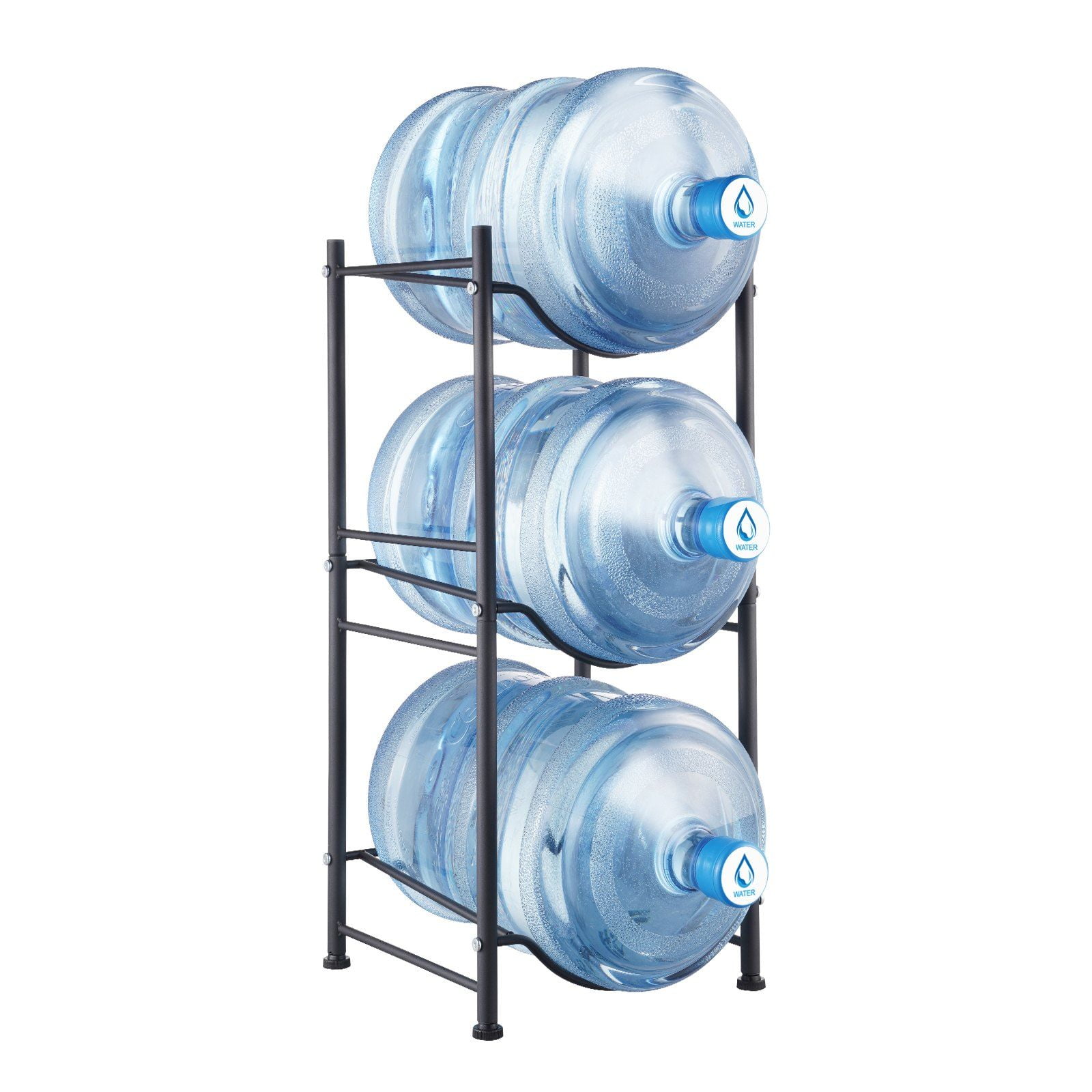 3-Tier Water Jug Holder Rack, Heavy-Duty Cast Iron Water Bottle Stand ...