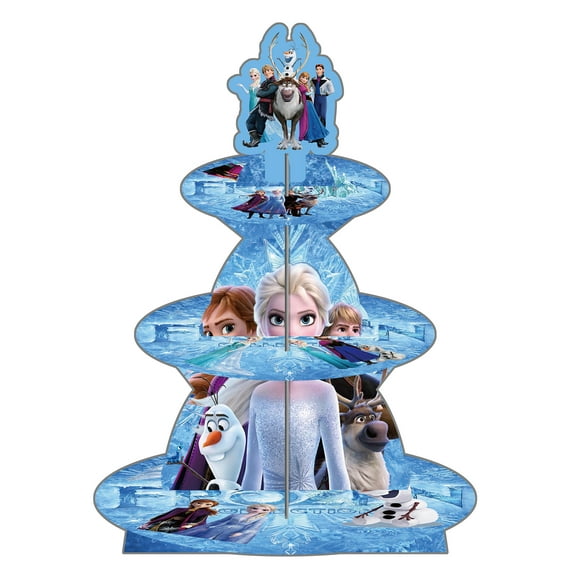 3 Tier Winter Frozen Cupcake Stand Winter Frozen Birthday Cake Stand Frozen Themed Dessert Stand Decorations Cupcake Tower for Kids Baby Shower