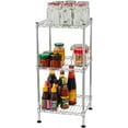 thumbnail image 1 of 3-Tier Wire Shelving Rack Shelf Household Kitchen Storage Metal Shelf Organizer, 1 of 4