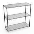 thumbnail image 1 of 3 Tier Wire Shelving Unit, Metal Garage Storage Shelves, Heavy Duty Storage Wire Rack Metal Shelves - Black, 1 of 8