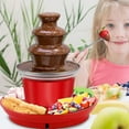 thumbnail image 1 of 3 Tier With Plate Fondue For Christmas Birthday Home Fondue With Tray Machine For Parties, 1 of 9