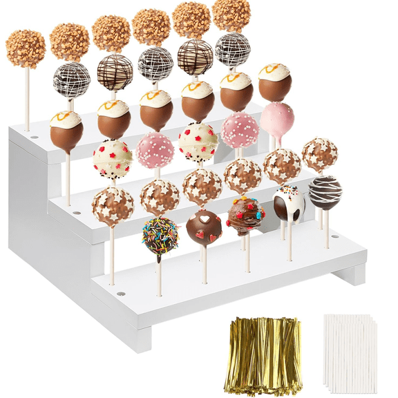 3 Tier Wood Cake Pop Stand Holder