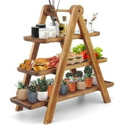 3 Tier Wood Cake Stand, Party Wedding Farmhouse Tiered Serving Tray